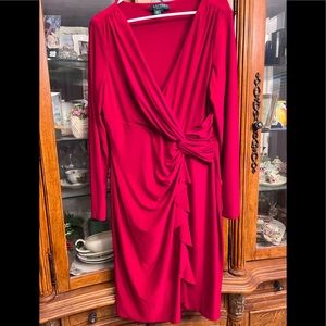 Dressy but comfortable stretchy soft fabric. worn only once